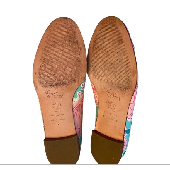 Lilly Pulitzer Floral Print Ballet Flats Size 7M - Picture 3 of 5